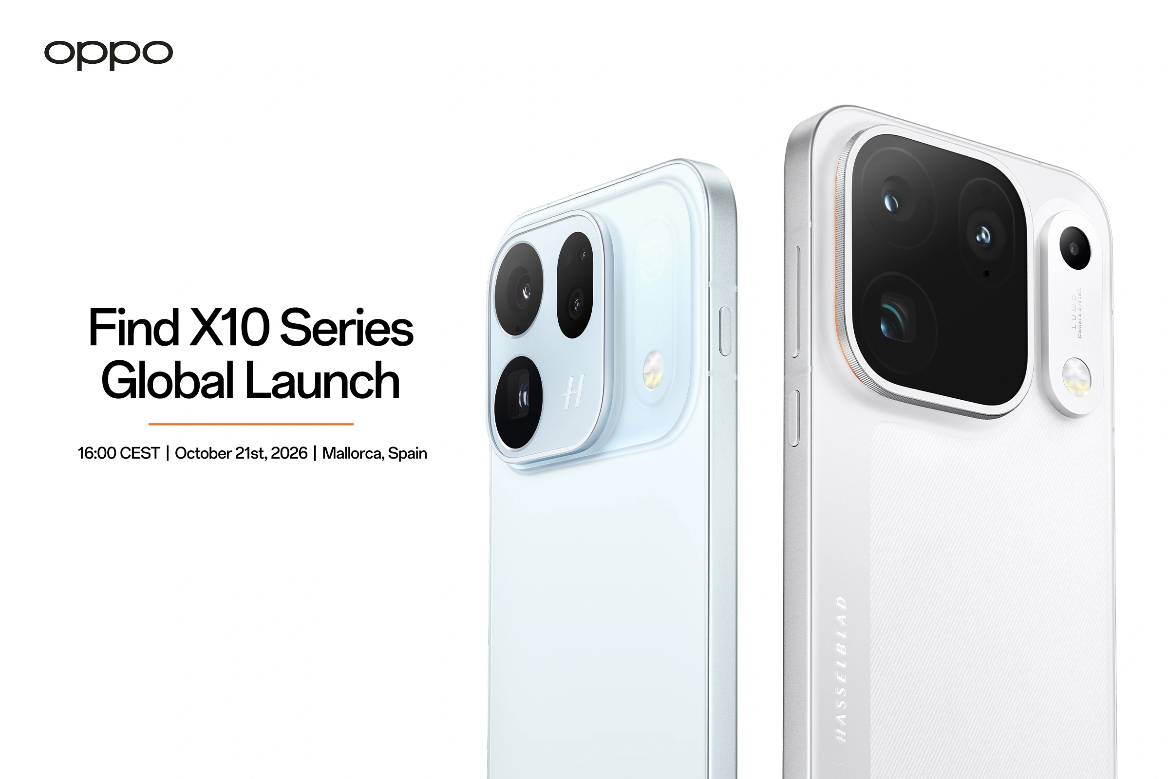 OPPO presentará los Find X10 en Mallorca el 21 de octubre: batería de 7.150 mAh en España y reserva con 200 € de descuento
