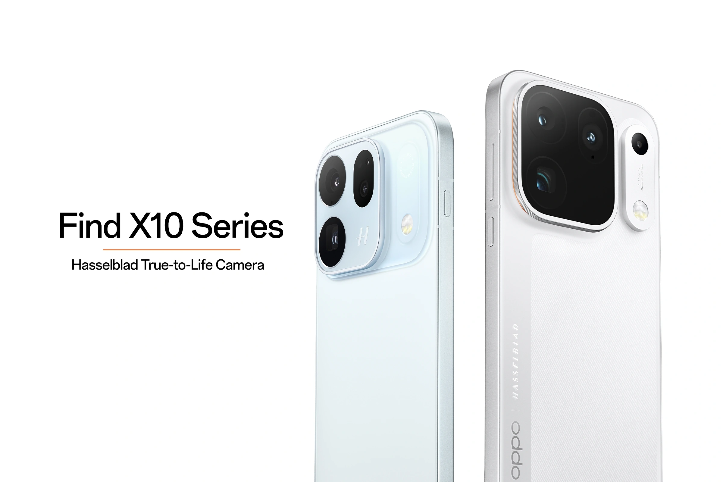 OPPO Find X10 en azul y Find X10 Pro Max en blanco, vistos por detrás